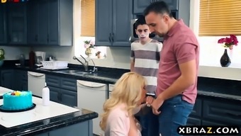 Mom gangbanged and DP fucked at this birthday party