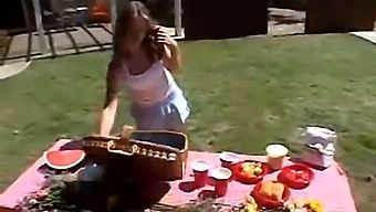 Teen Girl Little April Indulges In Outdoor Solo Masturbation In Amateur Video