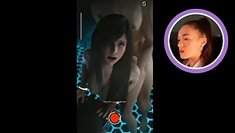 A Cute Anime Girl Gets A Threesome In Tifa Final Fantasy Porn