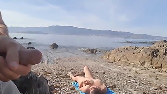 A Daring Man Exposes Himself To A Nudist Mother At The Beach, Who Eagerly Gives Him Oral Pleasure
